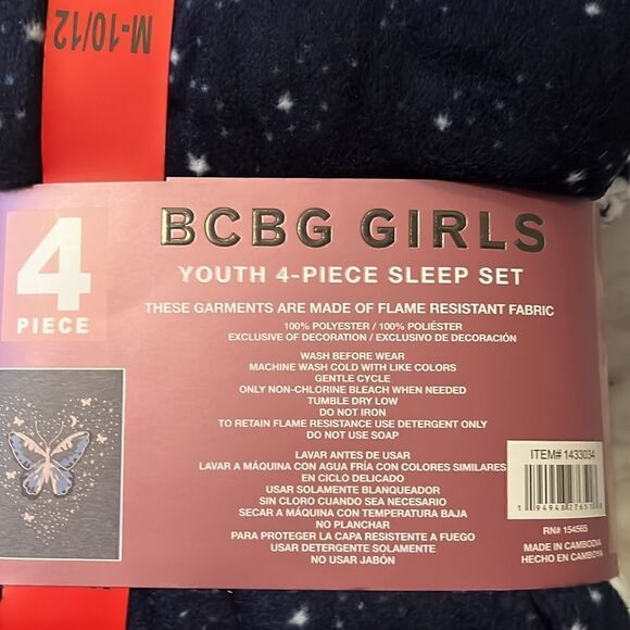 GIRLS YOUTH 4-PIECE SLEEP SET - Picture 4 of 5
